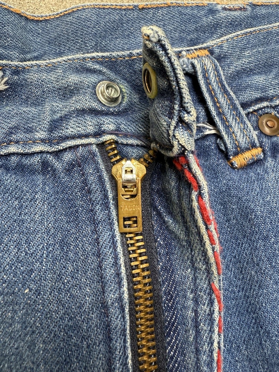 Vtg 60s JC Penney Ranchcraft Selvedge Jeans Snoopy Peace Hippie