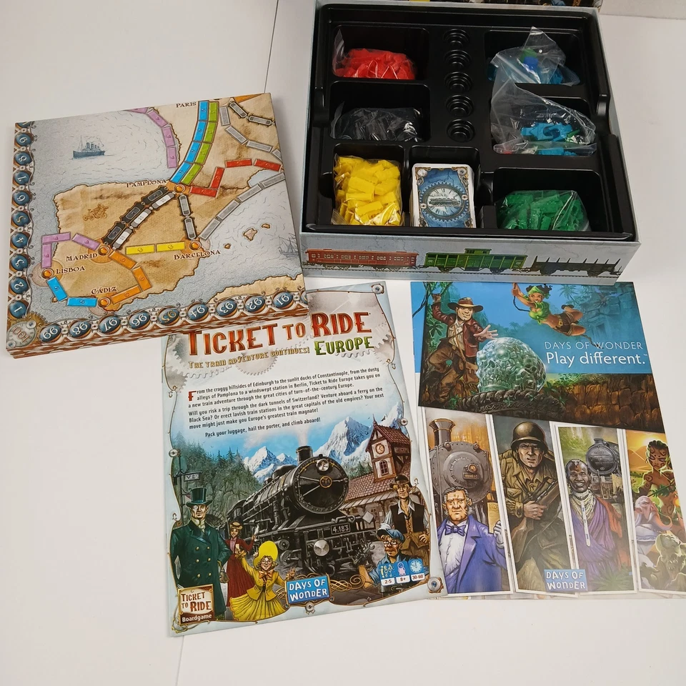 Days of Wonder Ticket to Ride Europe Board Game DO7202 Complete Train Adventure - Image 3 of 4