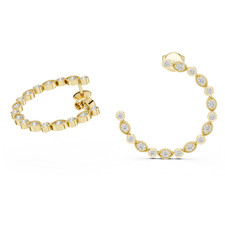 Lab grown diamond earring hoop | Silvadium | ...
