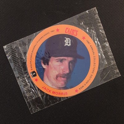 1987 Cain's Potato Chips Jack Morris Disc - Sealed in Pkg - Detroit Tigers HOF