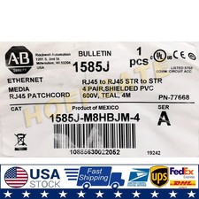 NEW Allen Bradley 1585J-M8HBJM-4 Ethernet Patchcord AB
