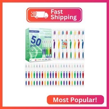 Comdian 50 Pcs Toothbrush Bulk Disposable, Travel Toothbrushes Pack, Soft Bristl