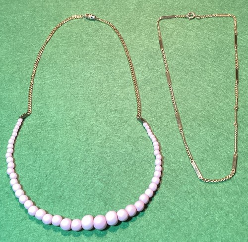 Vintage Pink & Gold Tone 14 Piece Mixed Jewelry Lot Gorgeous Pale Pink Sparkles - Picture 4 of 22