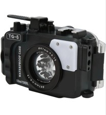Waterproof Housing Case TG-6 Compatible Olympus TG-6 Clear Black 60m Diving New