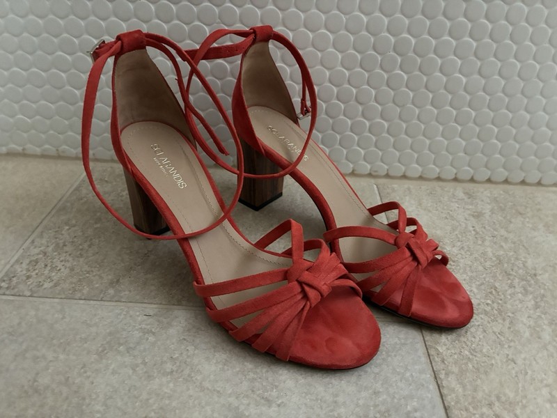 Sclarandis Anita Red Suede Sandals 10