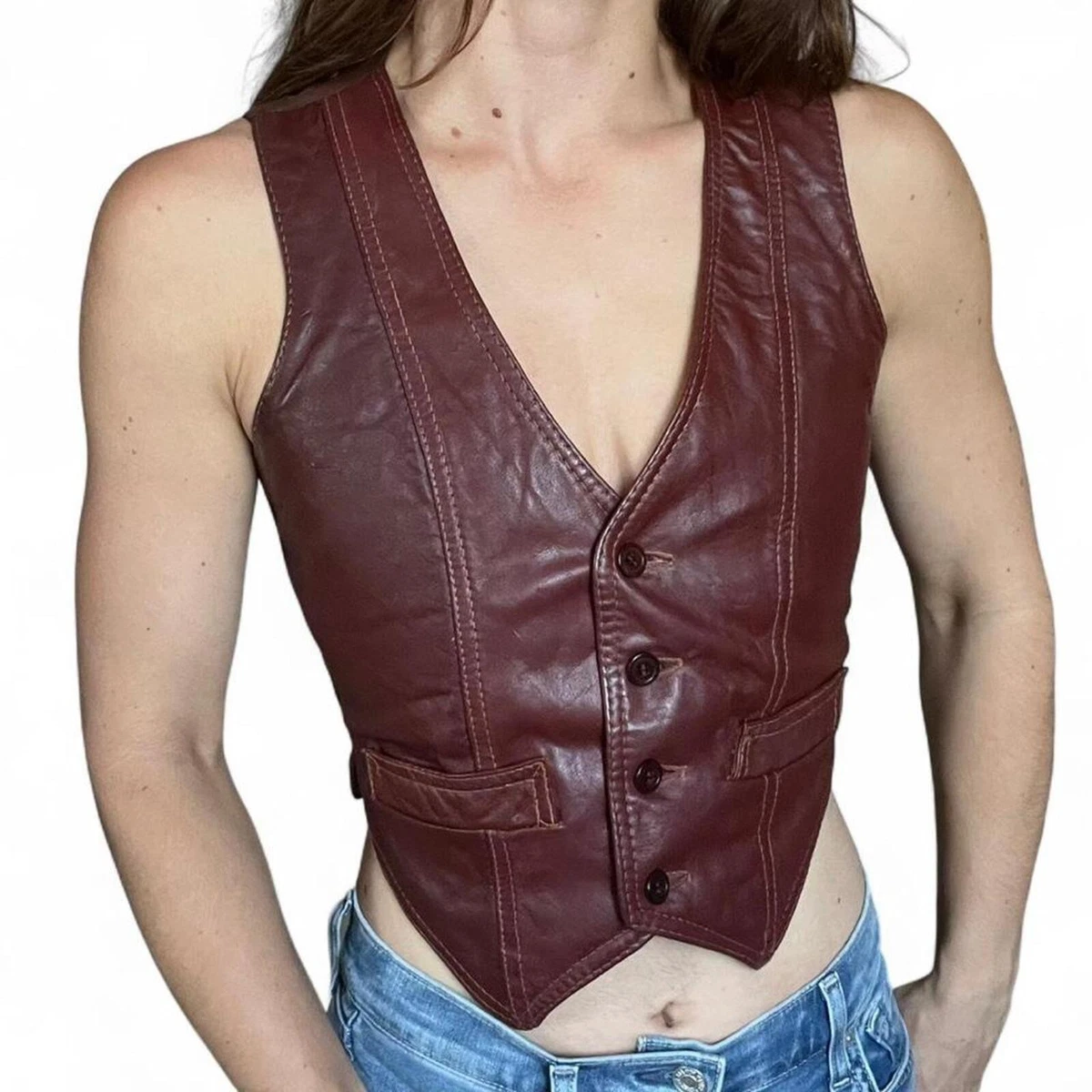 Las mejores ofertas en Unbranded Leather Tank Tops for Women | eBay