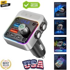 54W Bluetooth 5.3 Car Adapter with 4 Charging Ports PD 36W  QC3.0 18W , Wir...