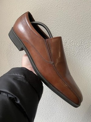 Men Ecco Heels Brown Leather 46 #3SG6