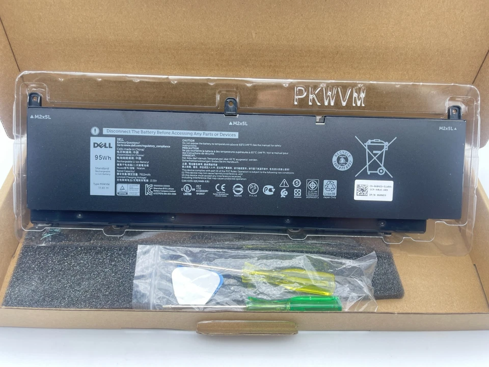 Batería genuina para computadora portátil PKWVM para Dell Precision 7550 7560 7750 7760 P44E P93F Foto 2 de 4