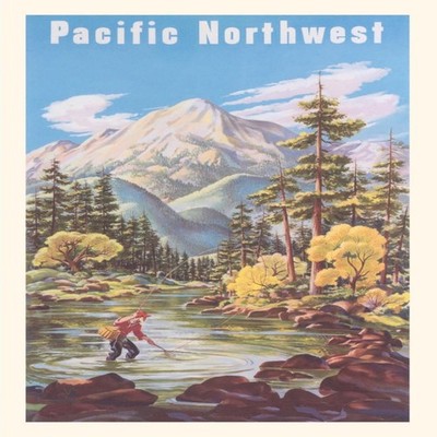 Vintage Journal Pacific Northwest Travel Poster  Paperback Found 