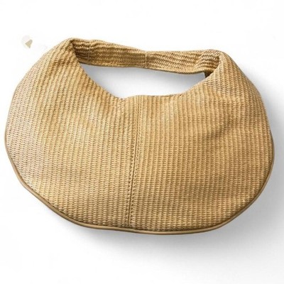 Moda Luxe Natural Straw Hobo Bag