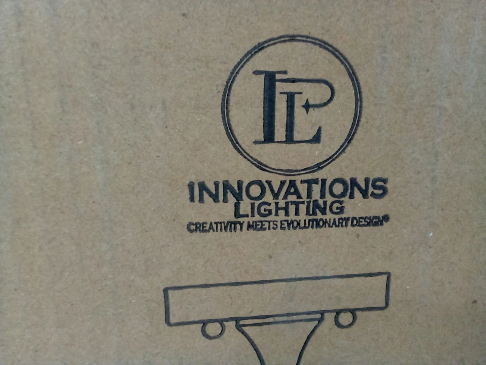 Innovations Edison Bombilla Desnuda 1 Luz Montaje Semi-Frasal, Bronce - 616-1F-OB Foto 4 de 4