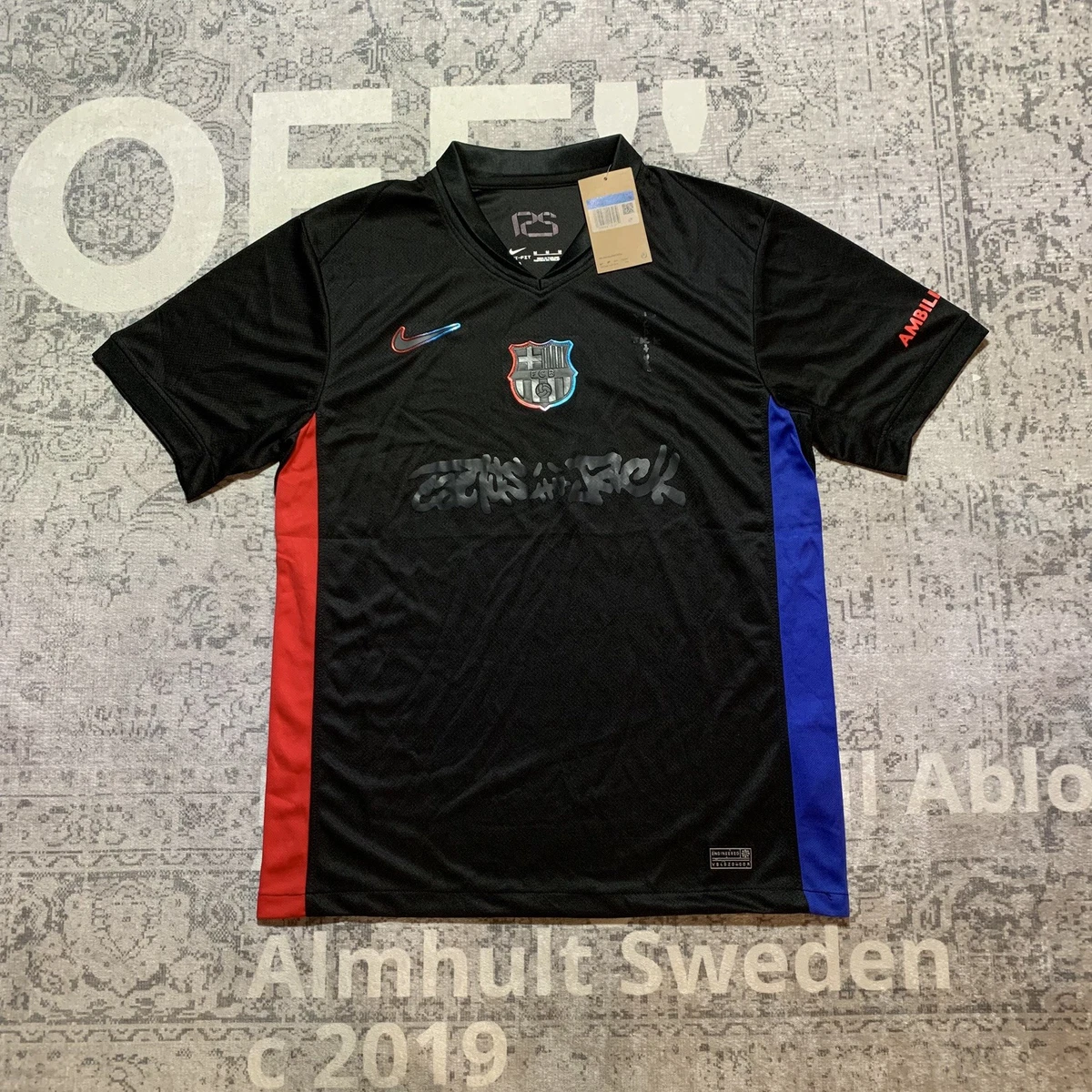 Nike FC Barcelona Black International Club Soccer Fan Apparel and