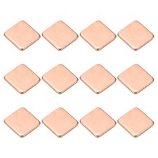 12 Pcs Heatsink Copper Pad Shim IC Chipset GPU Thermal Heatsink 15x15x2mm