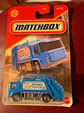 2025 MATCHBOX MBX EV TRASH TRUCK MBX CITY 62/125 BLUE NEW FOR 2025