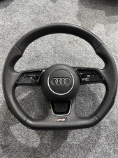 AUDI RS5 RS4 STEERING WHEEL GENUINE FLAT BOTTOM PERFORATED LEATHER