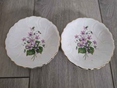 2er Set Royal Adderley Floral Bone China Teebeutel oder Schmuckschale
