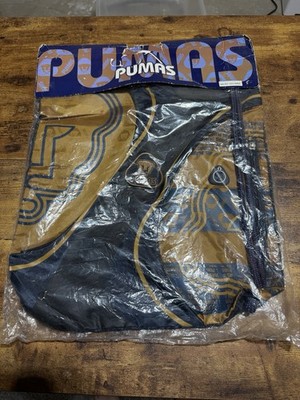 Pumas de la UNAM Back Pack Gym Cinch Sack Blue & Gold Zipper Pocket Drawstring