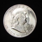 1948-P SUPERB GEM BU FRANKLIN HALF DOLLAR - 90% SILVER - FULL BELL LINES