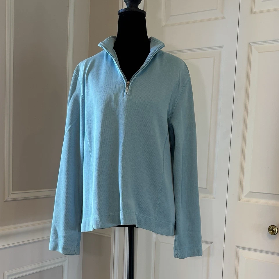Suéter Pullover Cutter&Buck Azul Para Mujer 100% Algodón Golf Informal Dinero Antiguo M Foto 4 de 4