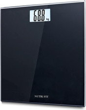 NUTRI FIT Digital Bathroom Scale Body Weight Scales 400 Lbs Ultra Slim Most Accu