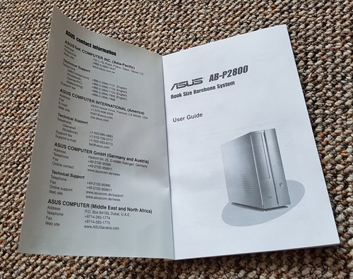Guide de l'utilisateur du système Asus AB-P 2800 taille Bok E1514 - Photo 2/5