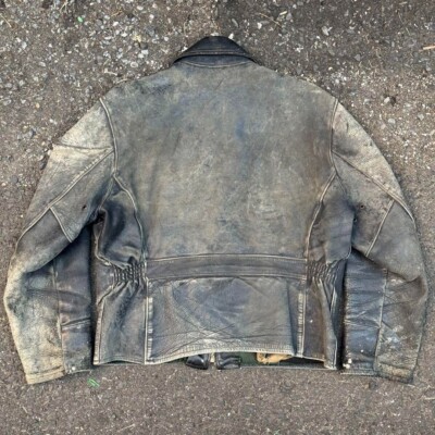 1950s〜60s single leather jacket Vintage 1950s-60s Single Leather Jacket Outer Rare Men's
