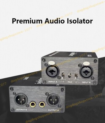 6.5MM XLR Cables/2CH Signal LA2XS Audio Isolator Ground Loop Isolator Supports