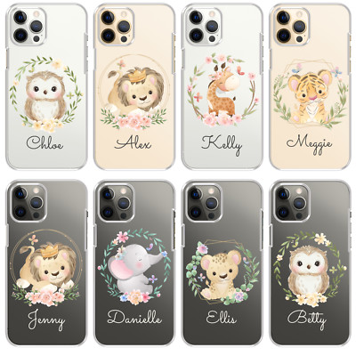 Personalisierte Handyhülle Name Hart Niedlich Kinder Cover für iPhone 7 8 11 12 XR Pro