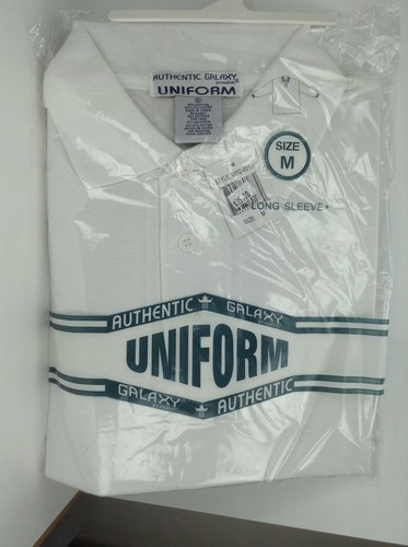 Camisa uniforme para hombre marca GALAXY blanca manga larga 60% algodón - precio de venta sugerido por el fabricante $35 - Imagen 2 de 8