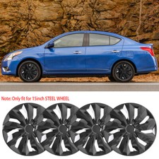 For Nissan Versa 2013-2018 4X ABS 15" Hubcaps Rim Wheel Cover Steel Wheel Tires