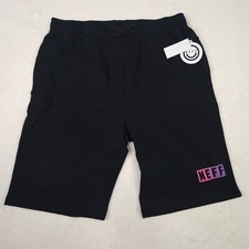 Neff Block Logo Black Fleece Sweat Shorts Men...