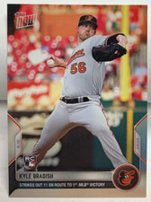 Kyle Bradish 2022 Topps Now 5/10 RC 1st MLB Win K's 11 #165 - ORIOLES - SP /952