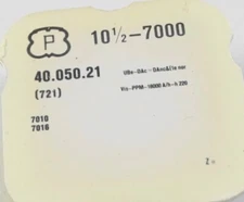 Pesuex Watch 10 1/2 7000 7010 7016 Complete Balancer 18000 Alt.