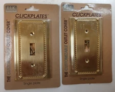 E.L.K. Lighting "Brass" Color Single Plate Single Switch Covers #2501