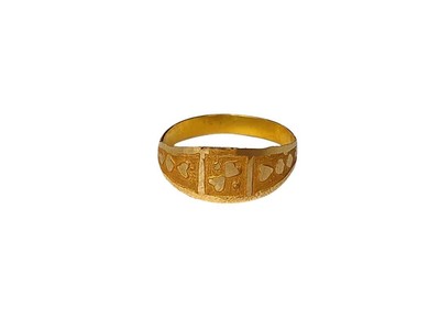 22K/18K Real Certified Fine Yellow Gold Divine Design Kids Ring