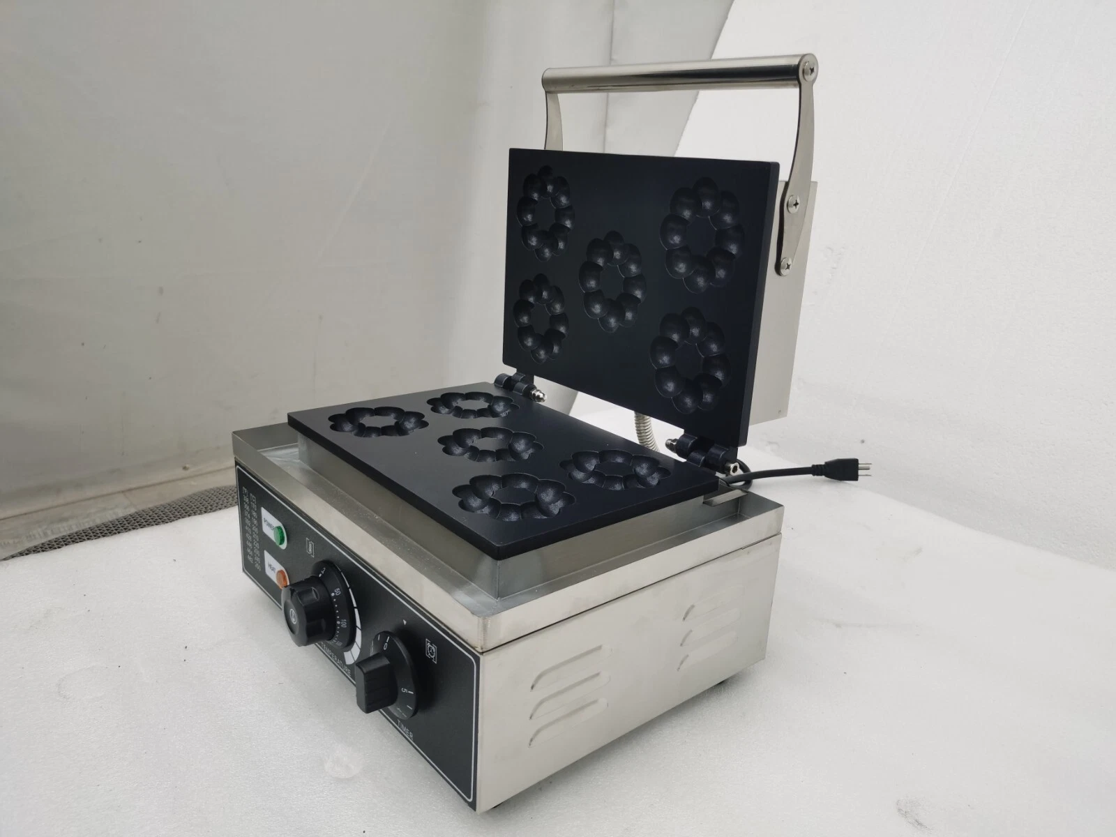 Stainless Steel 5 Grid Plum Blossom Cake Waffle Maker Waffle Baker 110V