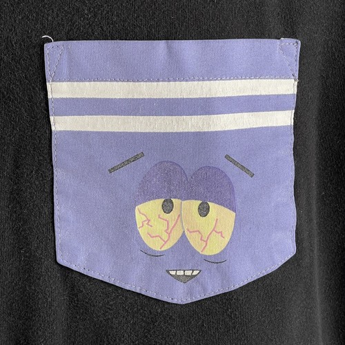 HUF South Park TOWELIE Pocket T Shirt RARE Black Large 2015 Comedy Collab 420 - Picture 4 of 9