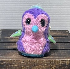 6" Hatchimal Interactive Pink Blue Glowing Eyes Owl Spin Master Tested Works