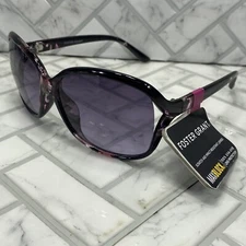 NWT Foster Grant Sunglasses 31922FGX108 Black Floral Fashion 100% UVA-UVB