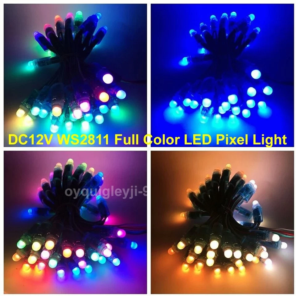 WS2811 IC RGB Full Color 12mm Pixels digital Addressable 12V Dream Color LED Pix - image 3 of 4