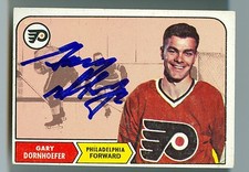 Gary Dornhoeffer Autographed 1968-69 Topps Hockey Card #94 Flyers PSA/DNA