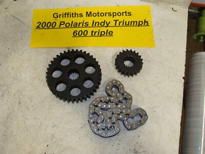 2000 POLARIS INDY TRIUMPH 600 TRIPLE DRIVE CHAIN GEARS SPROCKET SET 21T 39T XLT
