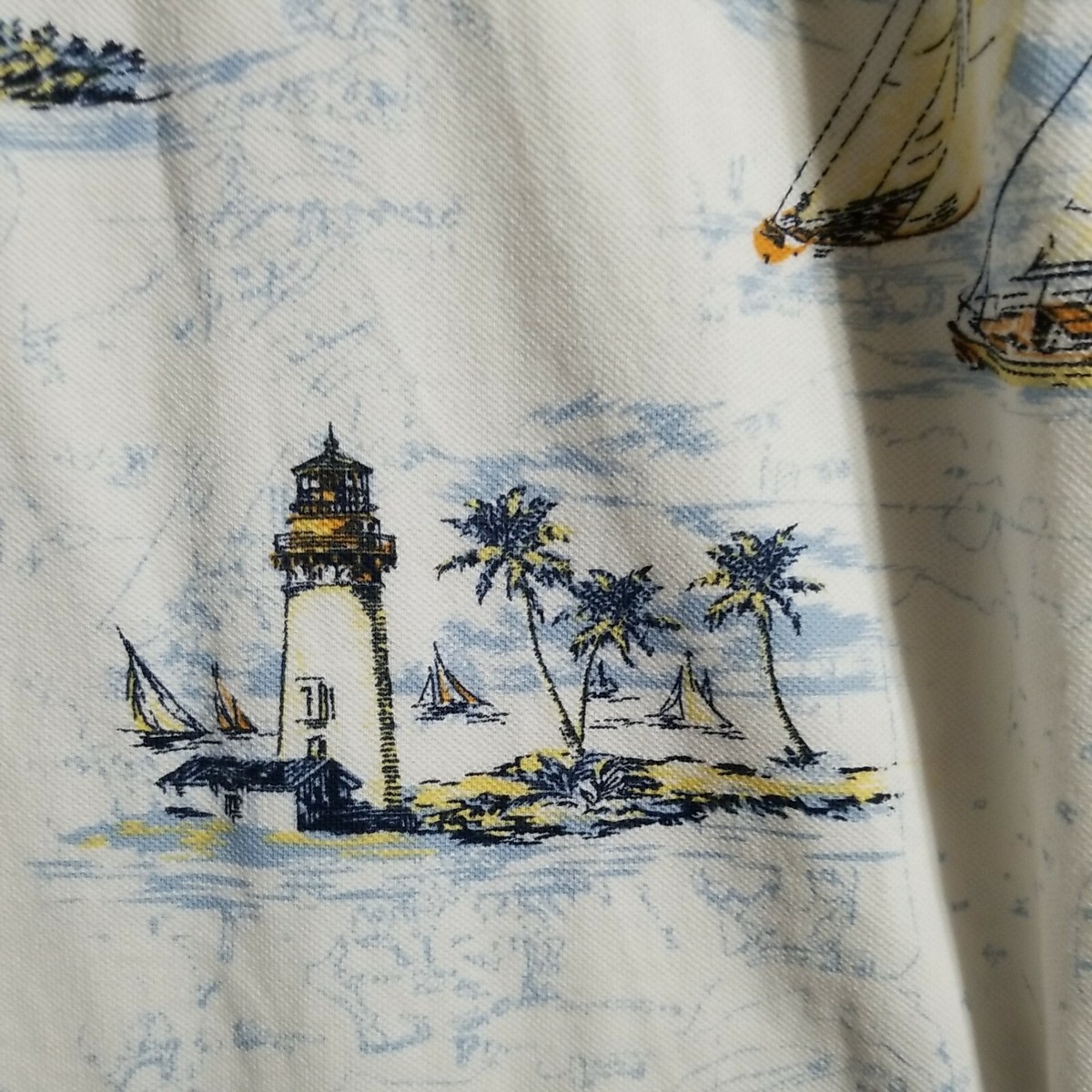 North River Outfitters Short Sleeve Polo XXL Sail Boat Vacation Island 2706