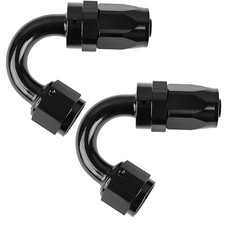 2 X 10an 150 Degree Swivel Hose End Fittings Adaptor For Braided Fuel Hose Line
