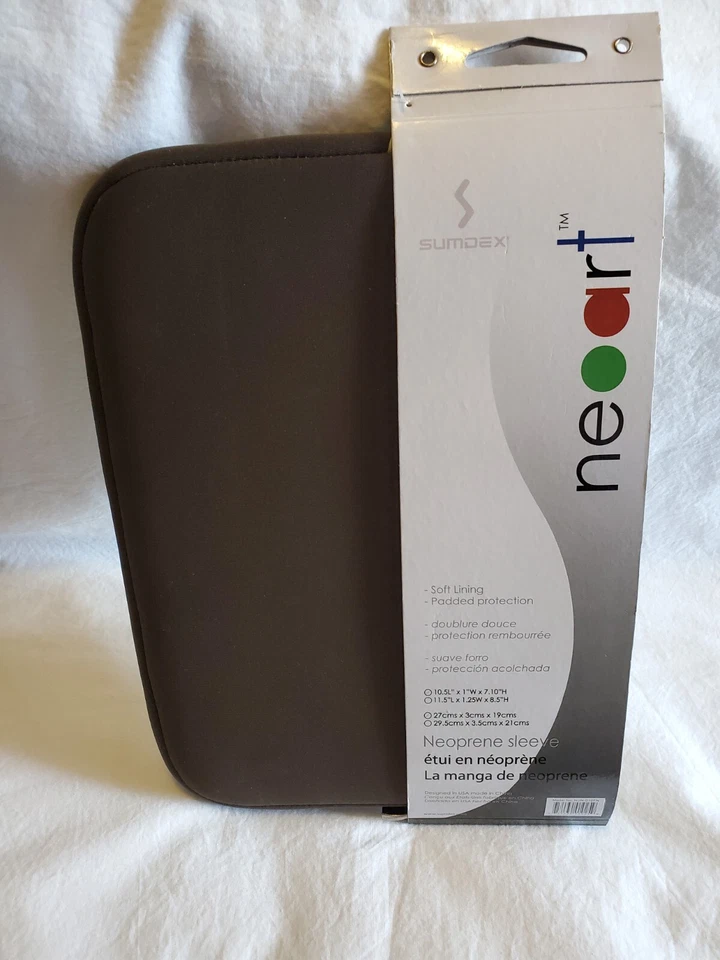 Funda Mensajera de Neopreno SUMDEX Neoart MARRÓN con Cremallera Se Adapta a Mesa de 10.2" y Almohadilla I. Foto 2 de 4