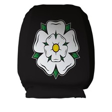 Nero Rosa Dello Yorkshire Design Poggiatesta Sedile Cover Confezione Due Regalo