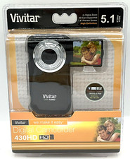 2012 Vivitar Digital Camcorder 430HD 4x Zoom 5.1 Mega Pixels 1.8 Screen Hi Def