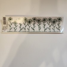 Rubber Stamp Roll Make Borders Card Making "Flower Patch" Size 2"