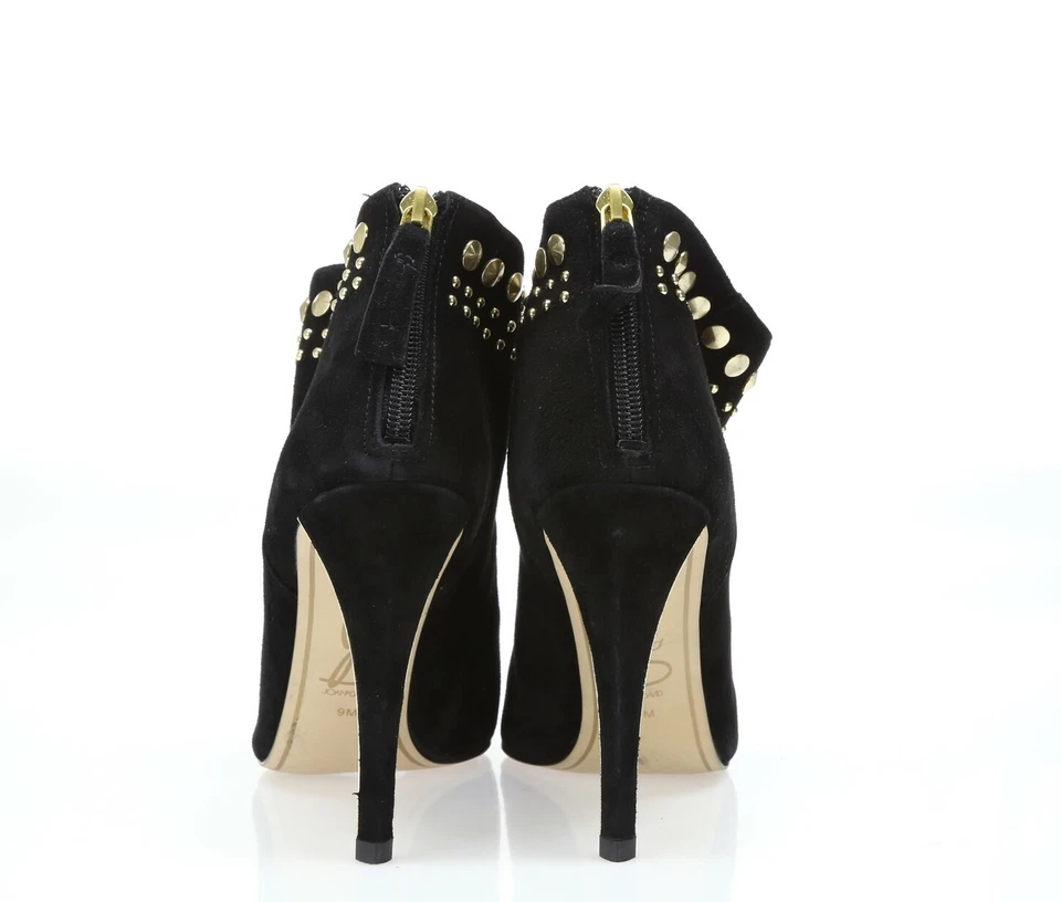 Botines de gamuza con tachuelas negras/doradas Joan & David Alastair para mujer talla 9 M Foto 3 de 4